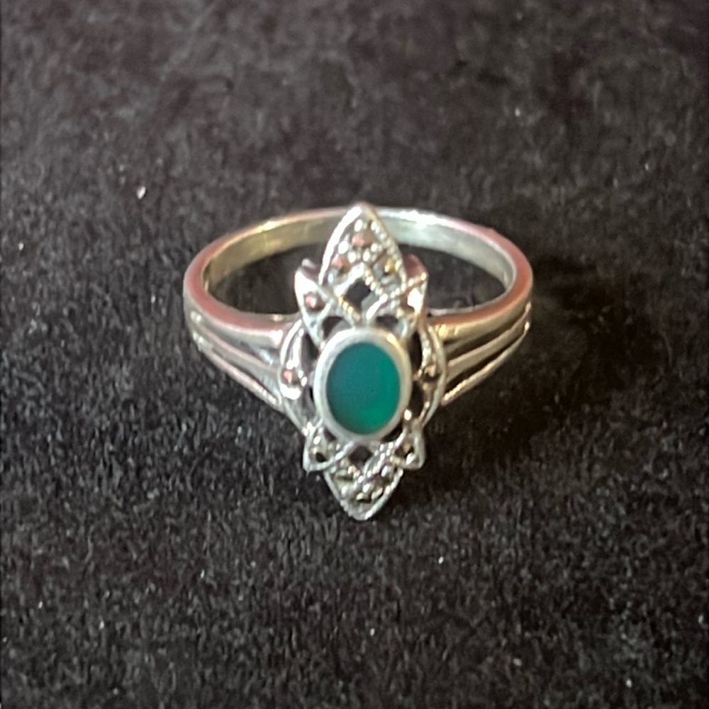 925 SILVER MALACHITE and MARCASITES